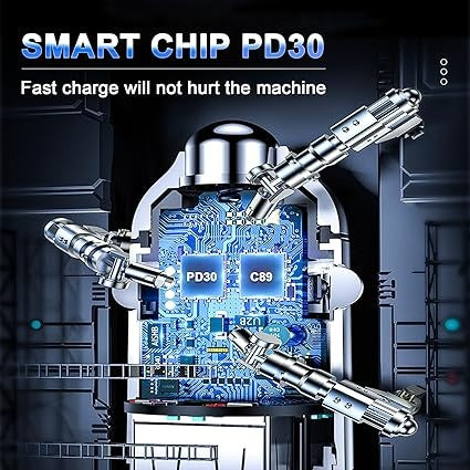 Retractable Car Charger 84W 2 In 1 Smart Charger